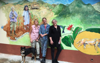 Artists Kelynn Z. Alder, Megan Kindsfather and LEGC Director, Lynn Pentecost